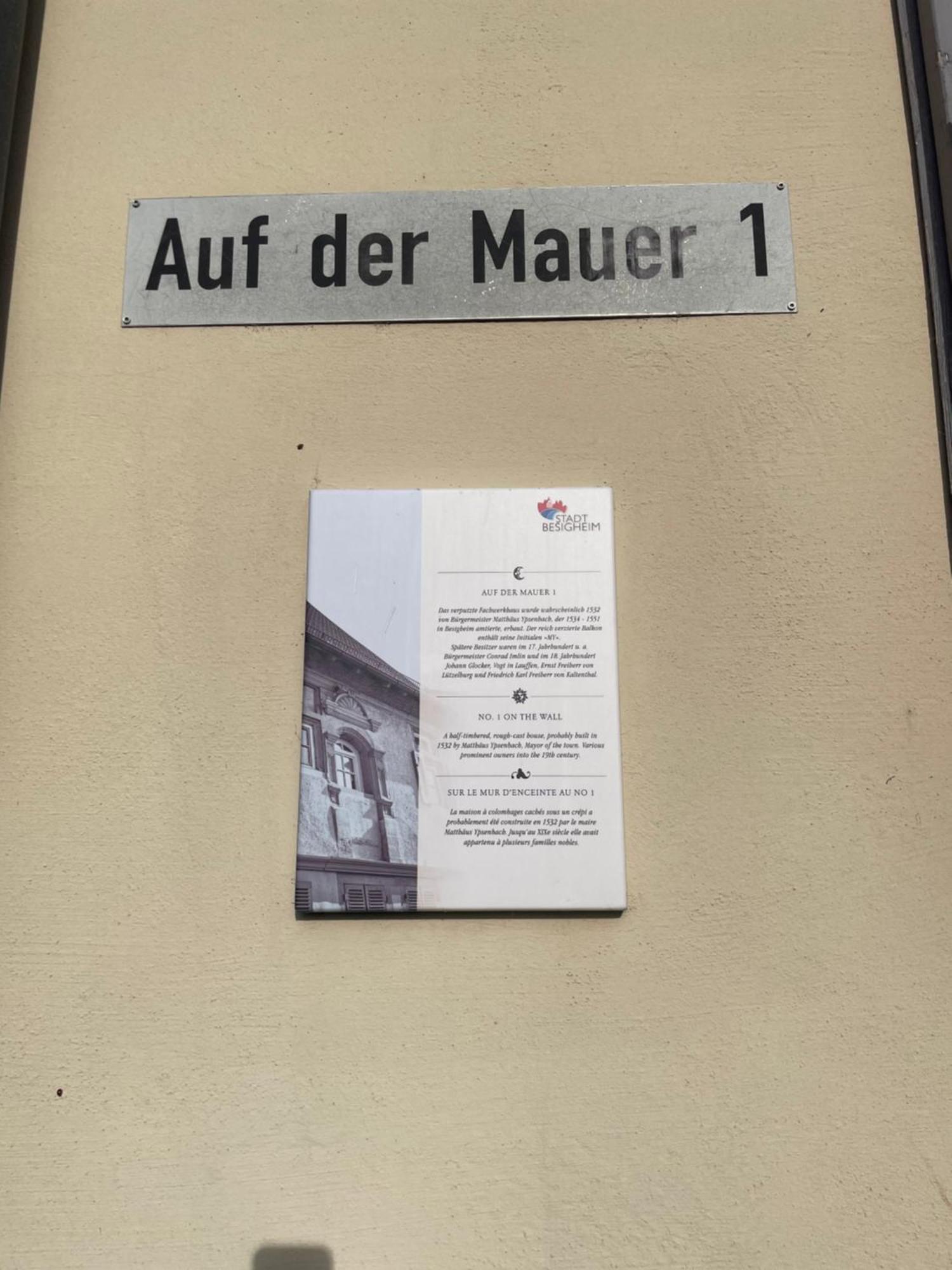 Gaestezimmer An Der Stadtmauer Besigheim Ngoại thất bức ảnh